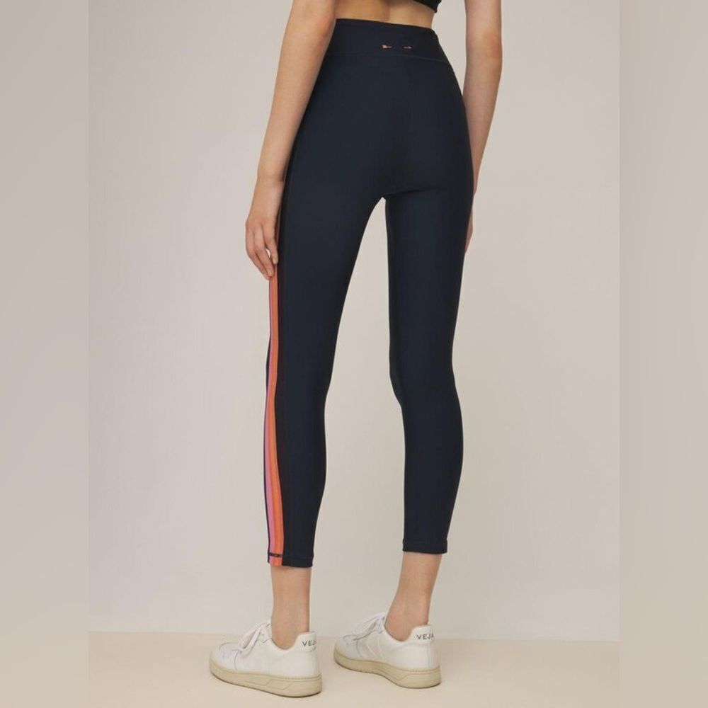 THE UPSIDE Jewel Col Block Midi Legging Pant in Navy - Picture 2 of 11